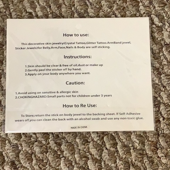 Face Crystal Sticker (pack of 3) - Picture 5 of 5